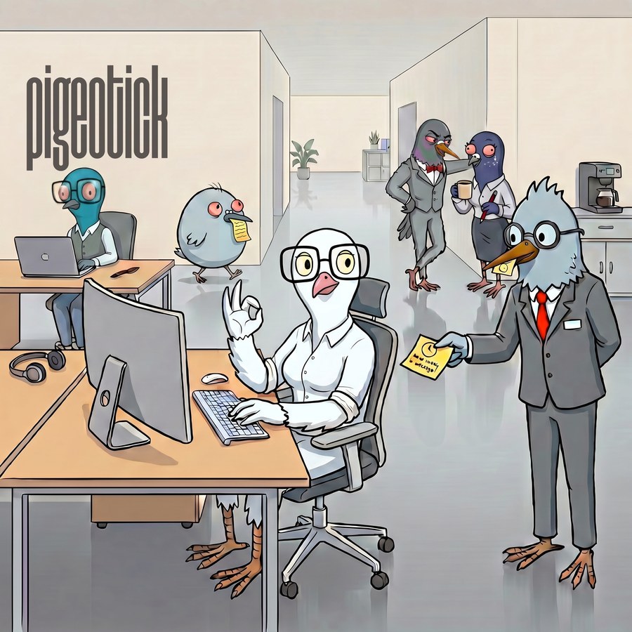 Pigeotick ofis kuşları — ekip yönetimi